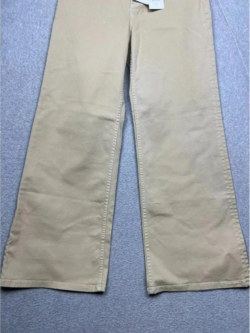 Y2k 90s Something Navy Womens Wide Leg Baggy Denim Jeans 29 Minimalist Beige